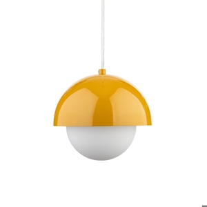 Lampadario per isola penisola cucina ocra a cupola 17 cm cavi regolabili