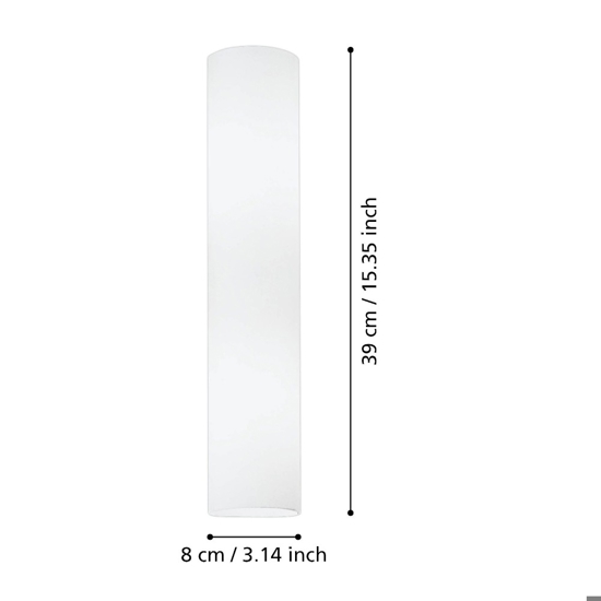 Zola eglo applique da parete moderna in vetro bianco opaco