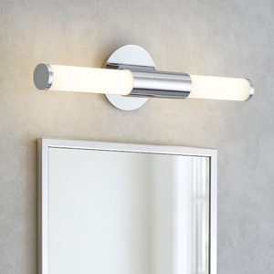 Palmera applique da bagno cilindrico in vetro opaco per specchio ip44