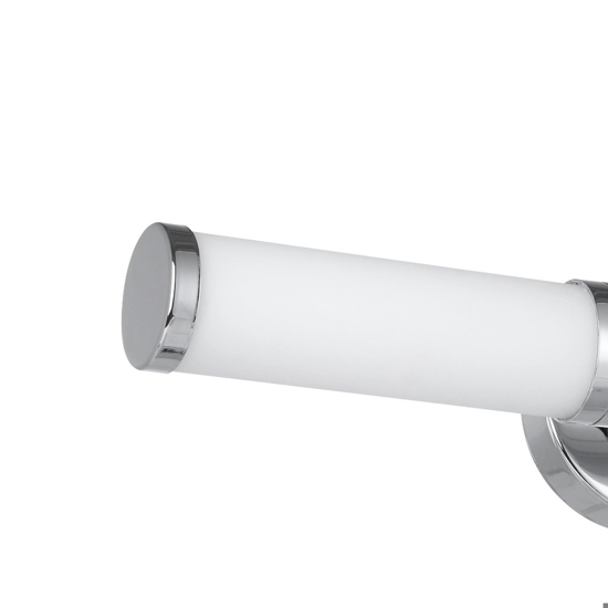 Palmera applique da bagno cilindrico in vetro opaco per specchio ip44
