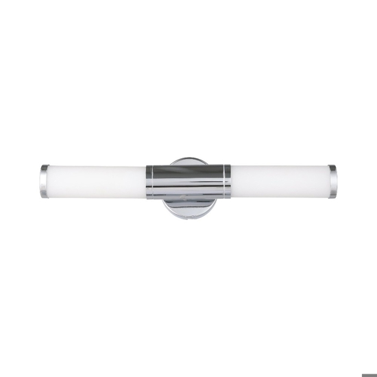 Palmera applique da bagno cilindrico in vetro opaco per specchio ip44