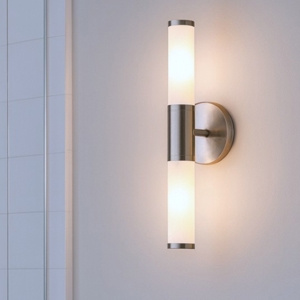 Palmera eglo applique da bagno moderno in verto bianco 2 luci ip44