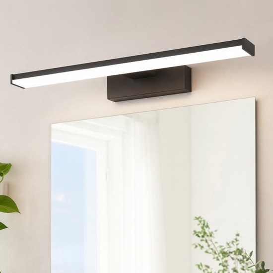 Pandella 1 eglo applique da bagno nero per specchio moderno led 4000k ip44