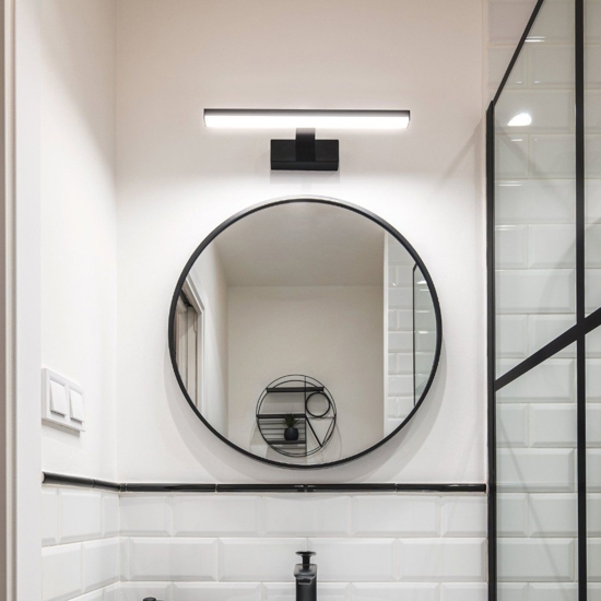 Pandella 1 eglo applique da bagno nero per specchio moderno led 4000k ip44