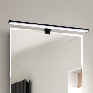 Pandella 2 eglo applique da bagno per specchio colore nero led 4000k ip44