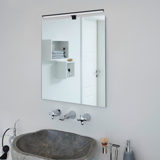 Pandella 2 eglo applique da bagno per specchio colore nero led 4000k ip44