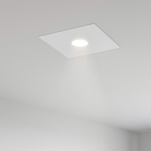 Plafoniera da cucina moderna quadrata bianca toplight plate
