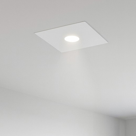 Plafoniera da cucina moderna quadrata bianca toplight plate