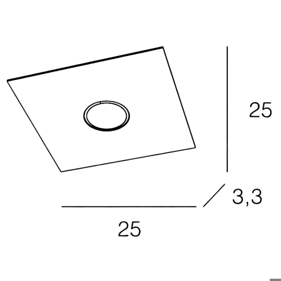 Plafoniera da cucina moderna quadrata bianca toplight plate