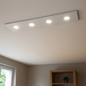 Plafoniera rettangolare bianca per cucina moderna area toplight