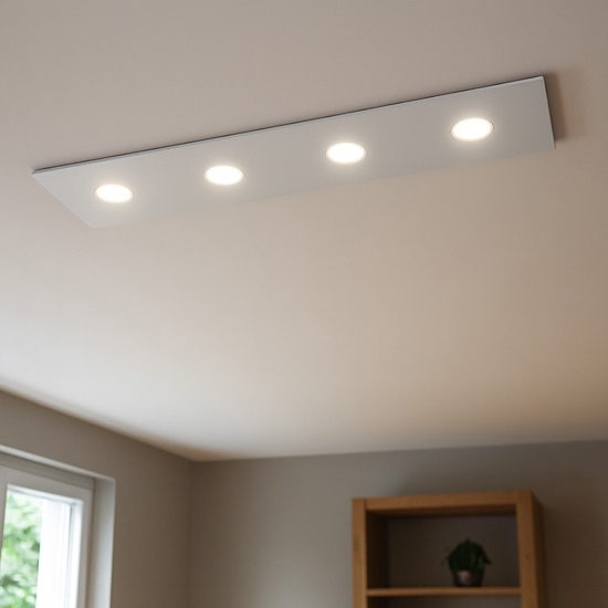 Plafoniera rettangolare bianca per cucina moderna area toplight