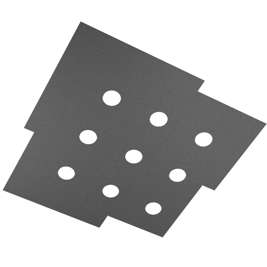Toplight plate plafoniera led gx53 nove luci luminosa per salotto metallo antracite