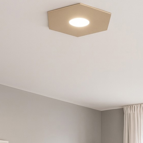 Hexagon top light plafoniera sabbia esagonale da cucina moderna