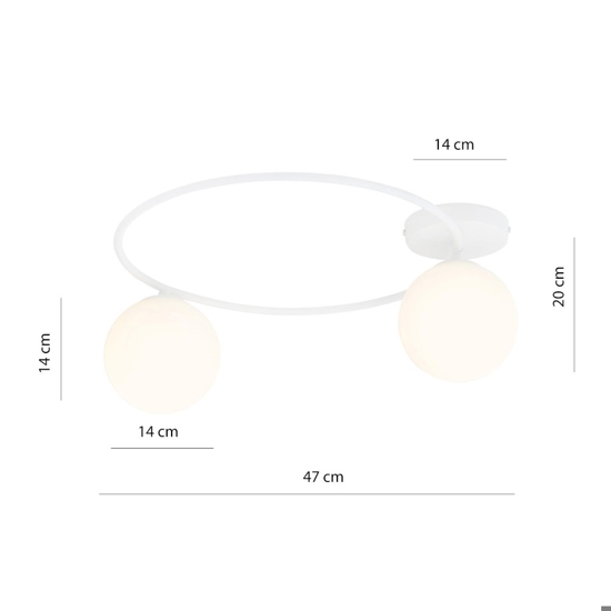Plafoniera da cucina bianca moderna fp