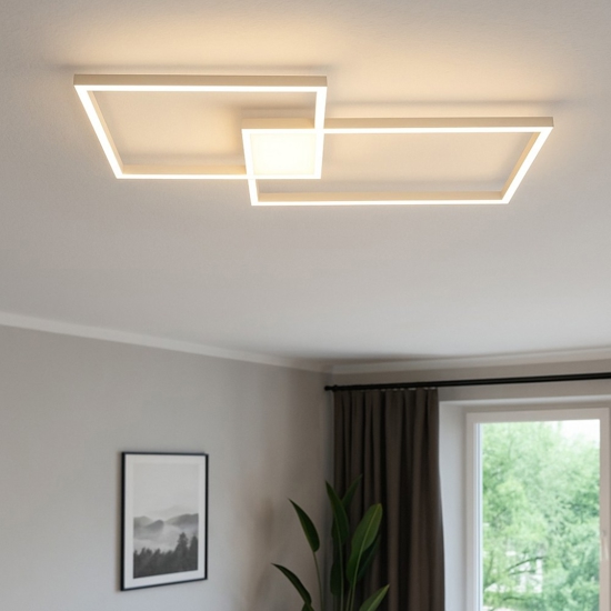 Plafoniera a led 64w cct bianco perenz cross illuminazione