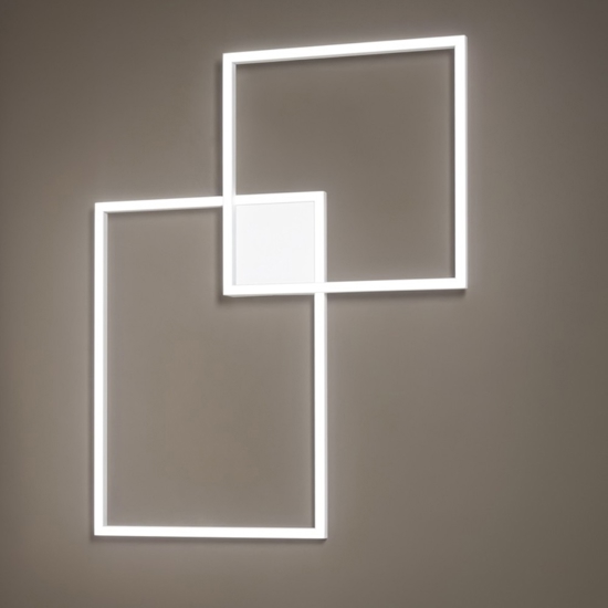 Plafoniera a led 64w cct bianco perenz cross illuminazione