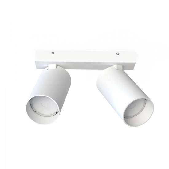 Lampada da cucina con 2 faretti led orientabili bianchi