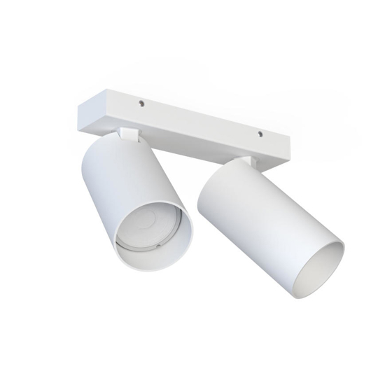 Lampada da cucina con 2 faretti led orientabili bianchi