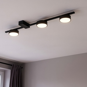 Plafoniera nera per cucina moderna design luminosa