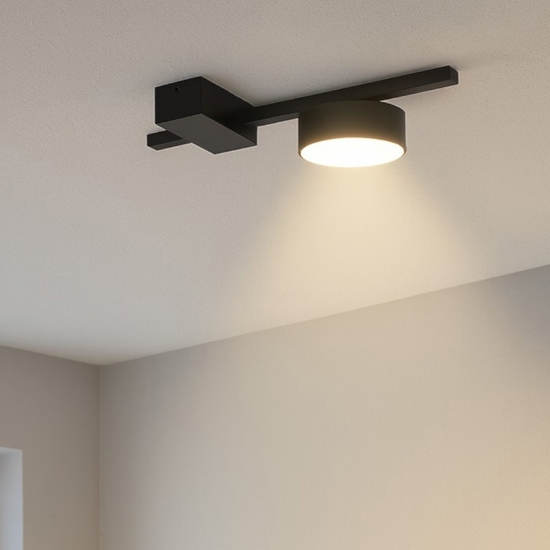 Piccola plafoniera da cucina design moderno colore nero