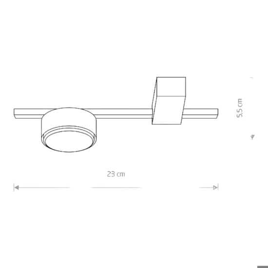 Piccola plafoniera da cucina design moderno colore nero
