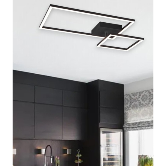 Plafoniera per cucina orientabile led 3000k rettangolare