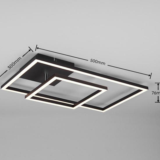 Plafoniera per cucina orientabile led 3000k rettangolare