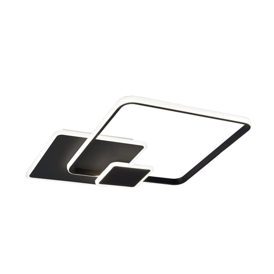 Plafoniera led per cucina moderna nera 42w 3000k fp