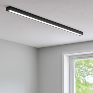 Plafoniera da cucina led slim nera 122cm 22w 3000k