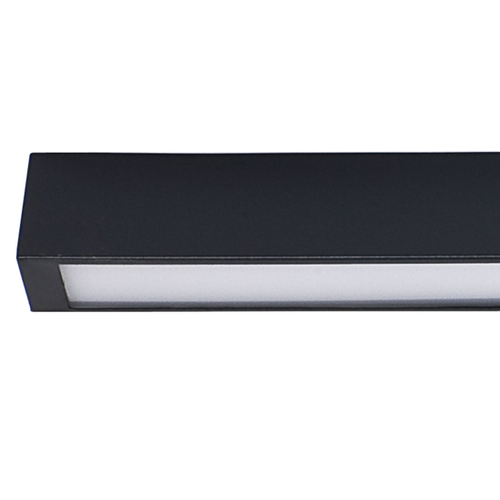 Plafoniera da cucina led slim nera 122cm 22w 3000k