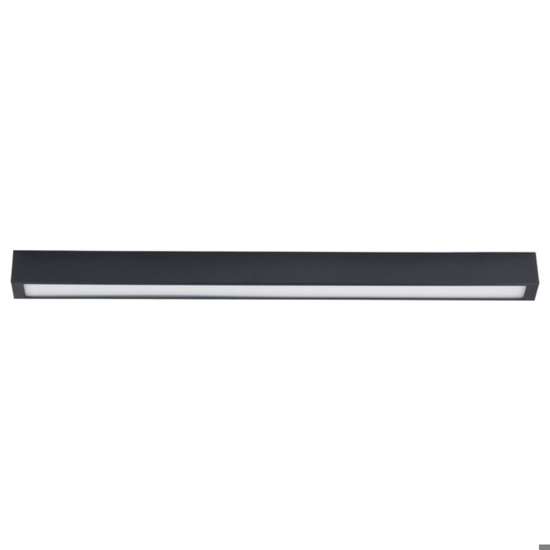Plafoniera da cucina led slim nera 122cm 22w 3000k