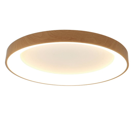 Plafoniera effetto legno rotonda led 50w 2700k a 5000k wireless