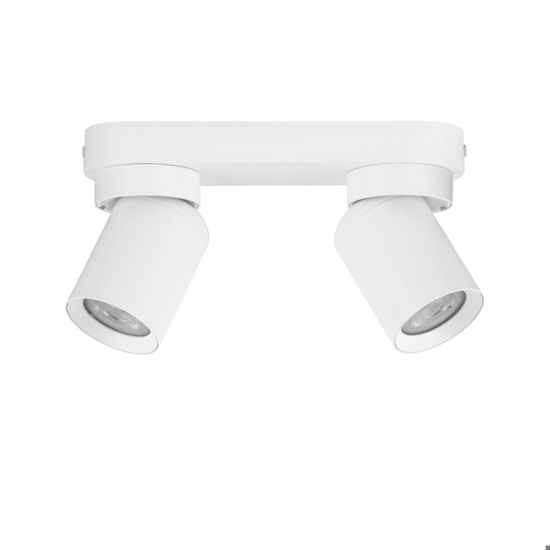 Plafoniera da cucina con 2 faretti orientabili bianchi