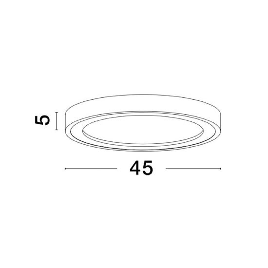 Plafoniera da cucina rotonda led 30w 3000k 45cm minimal