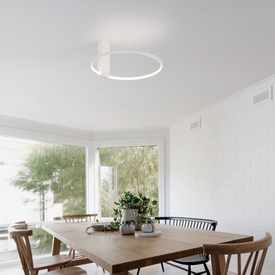 Plafoniera bianca da cucina led 3000k orientabile minimal