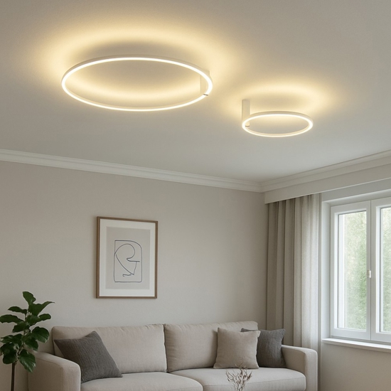 Plafoniera da cucina moderna led 3000k cerchi orientabili