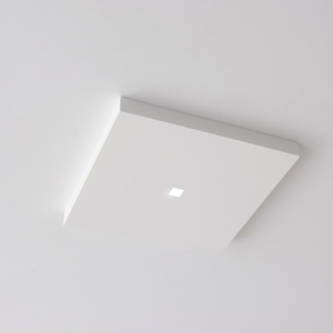 Plafoniera da cucina quadrata led 2700k bianca in gesso cristaly verniciabile