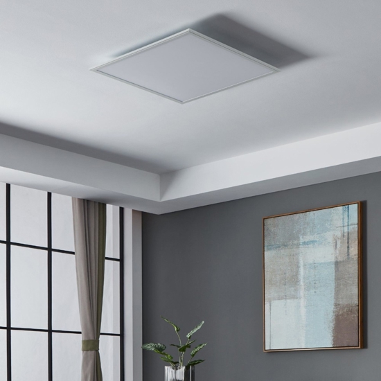 Salobrena plafoniera quadrata led da 2700k a 6500k dimmerabile rgb smart eglo controllo remoto app