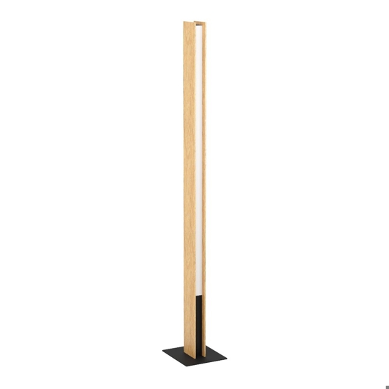 Anchorena z lampada da terra rettangolare in legno led rgb da 2700k a 6500k