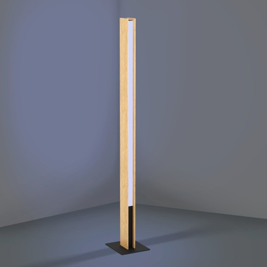 Anchorena z lampada da terra rettangolare in legno led rgb da 2700k a 6500k