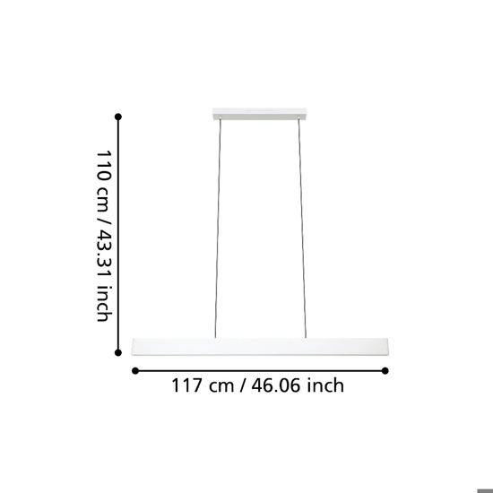 Andreas z eglo lampadario per cucina moderna grigio led rgb da 2700k a 6500k controllo remoto app