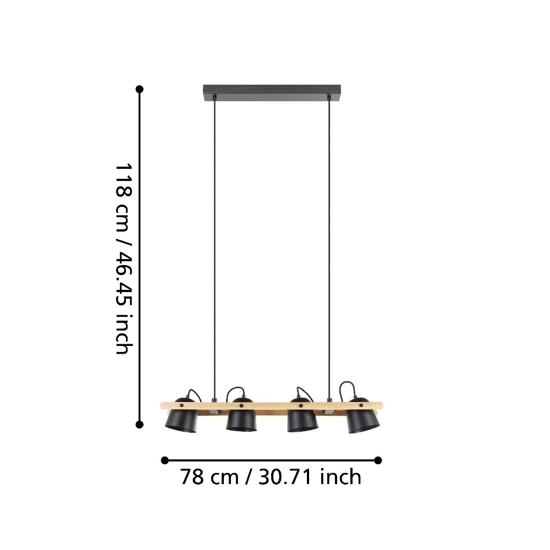 Hornwood z eglo lampadario da cucina orientabile led rgb da 2700k a 6500k