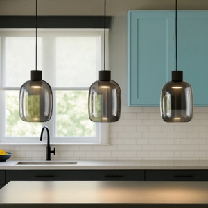 Molochio z lampadario da cucina minimal con 3 luci led rgb da 2700k a 6500k