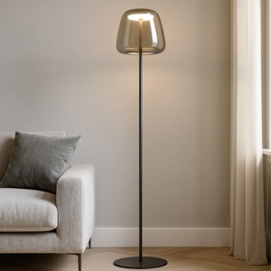 Alfero z eglo lampada da terra con paralume in vetro led rgb da 2700k a 6500k