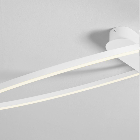 Plafoniera cerchio design moderna bianca led 30w 3000k