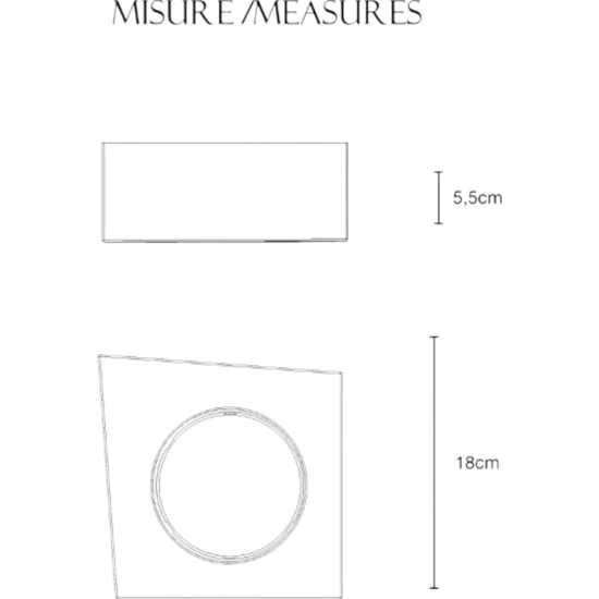 Plafoniera da cucina trapezoidale moderna