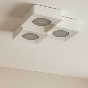 Plafoniera per cucina in gesso ceramico 3 luci