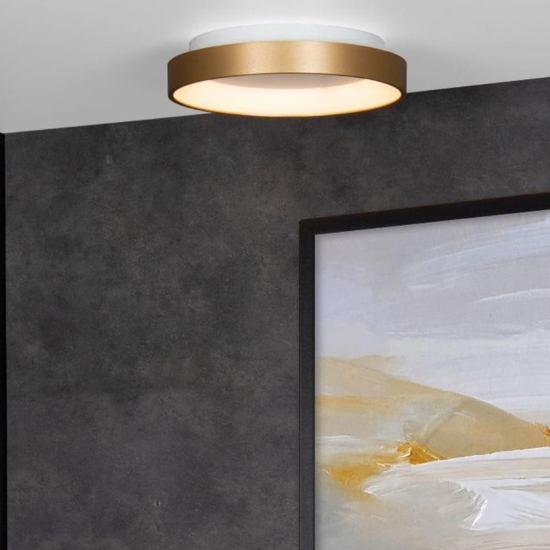 Plafoniera anello oro led 20w 2700k dimmerabile