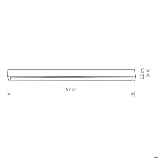 Plafoniera da cucina nera 92cm led t8 16w 3000k