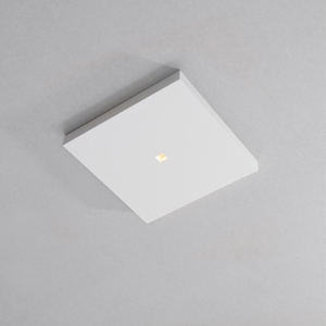 Plafoniera led di gesso ceramico pitturabile quadrato led 6w 4000k